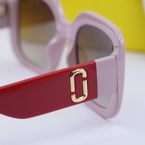 Marc Jacobs MARC 647/S 0C48 HA Square Sunglasses - Pink Red\Brown Gradient - Picture 6 of 10